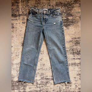 Zara high rise straight leg jeans